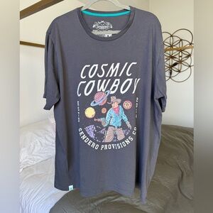 Sendero Provisions Co Cosmic Cowboy Graphic Tee Gray Size XL Space Cowboy